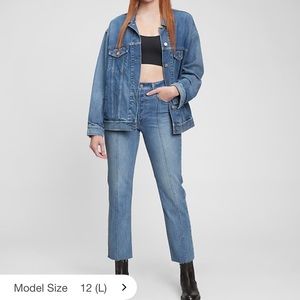 GAP Brand, Cheeky Straight High Rise Jeans, Cropped | Size 28/6